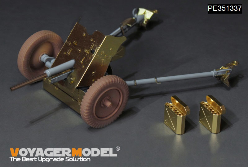 WWII German 37mm PaK35 36Anti-Tank Gun Upgrade Set (B ver include Gun Barrel,Wheels)（For DRAGON 6152 6697 6446 6709） 10