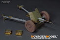 WWII German 37mm PaK35 36Anti-Tank Gun Upgrade Set (B ver include Gun Barrel,Wheels)（For DRAGON 6152 6697 6446 6709） 2