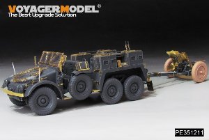 WWII German Krupp Protze kfz.69 w/37mm PaK35 36Anti-Tank Gun Upgrade Set (B ver include Gun Barrel,Gun Wheels)（For TAMIYA 35259） 6