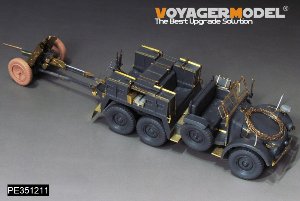 WWII German Krupp Protze kfz.69 w/37mm PaK35 36Anti-Tank Gun Upgrade Set (B ver include Gun Barrel,Gun Wheels)（For TAMIYA 35259） 23