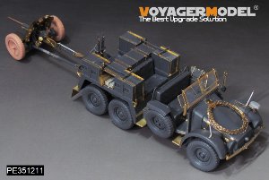WWII German Krupp Protze kfz.69 w/37mm PaK35 36Anti-Tank Gun Upgrade Set (B ver include Gun Barrel,Gun Wheels)（For TAMIYA 35259） 25