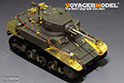二战美军M3斯图尔特轻型坦克基本件（B版本含炮管）（配 田宫 35360） 2